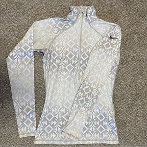 Nike Pro Hyperwarm Series Running Women’s S Micro Fleece Lined 1/2 Zip Shirt EUC